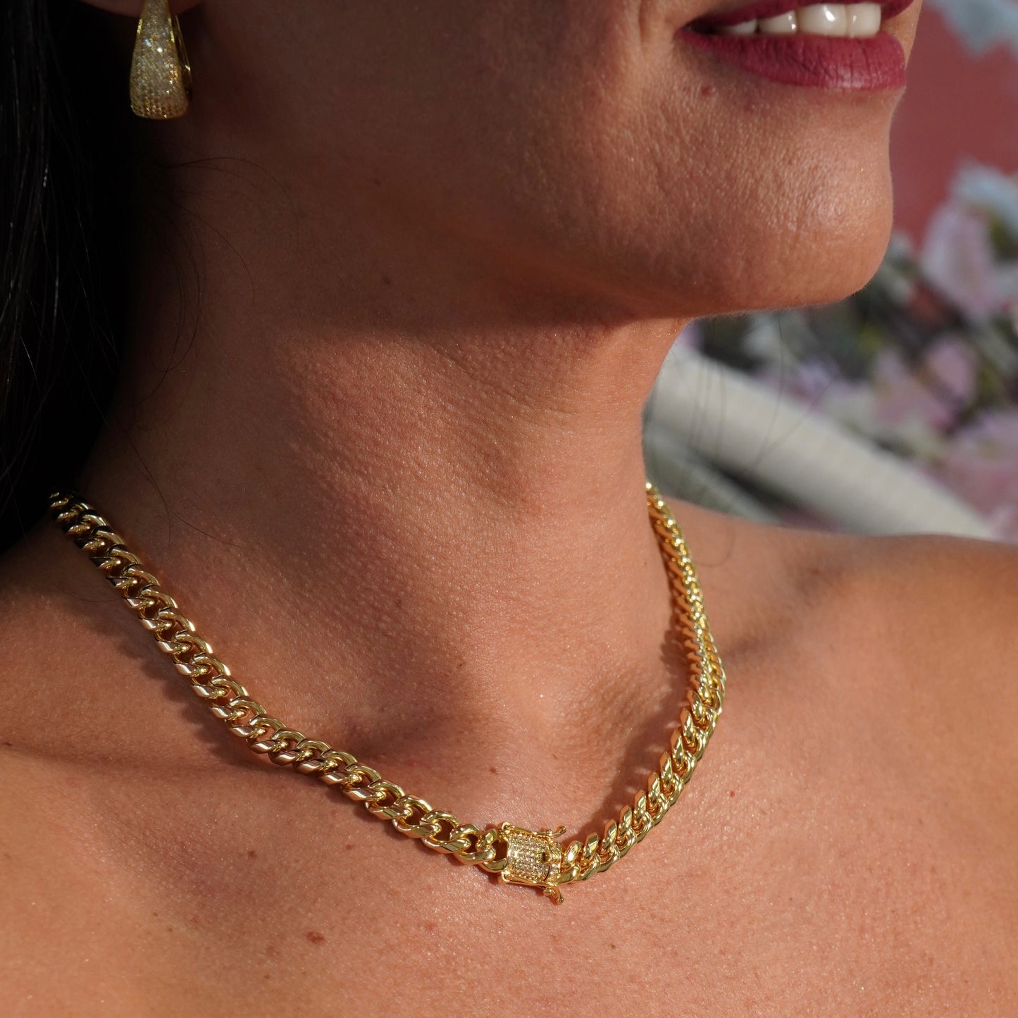 18 INCHES 8MM LINKS NECKLACE | 18K Gold Plated