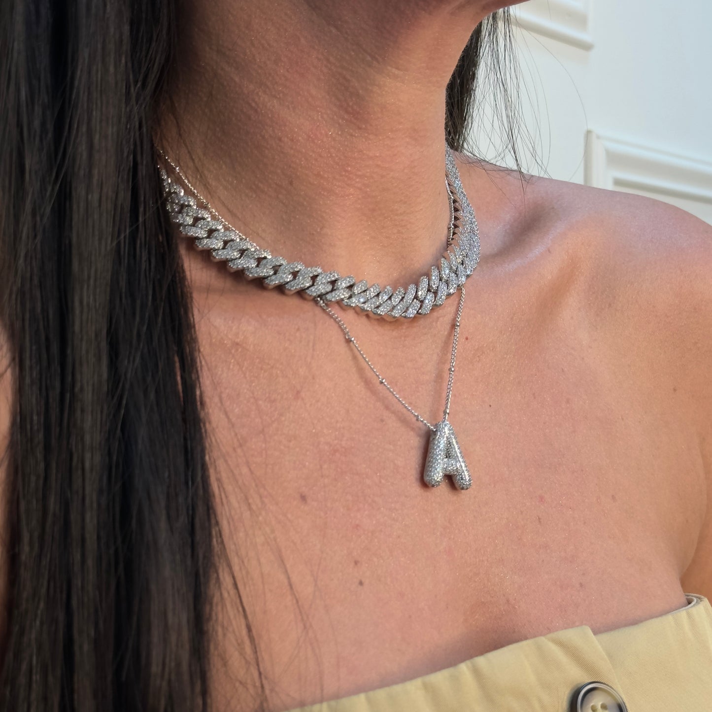 NEW CUBAN LINKS NECKLACE | White Rhodium Plated