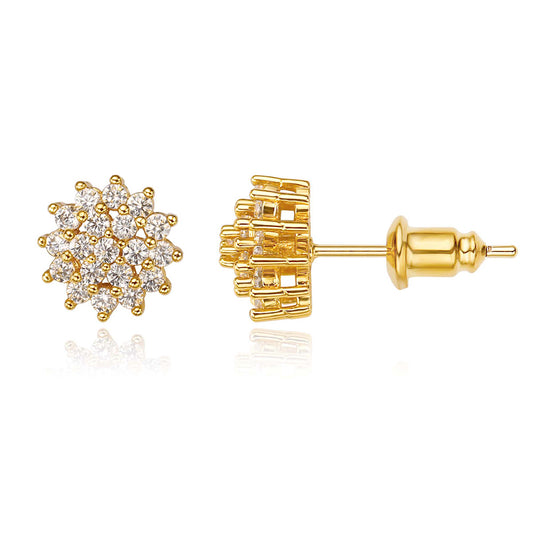 SMALL FLOWER EARRINGS | 18K Gold Plated