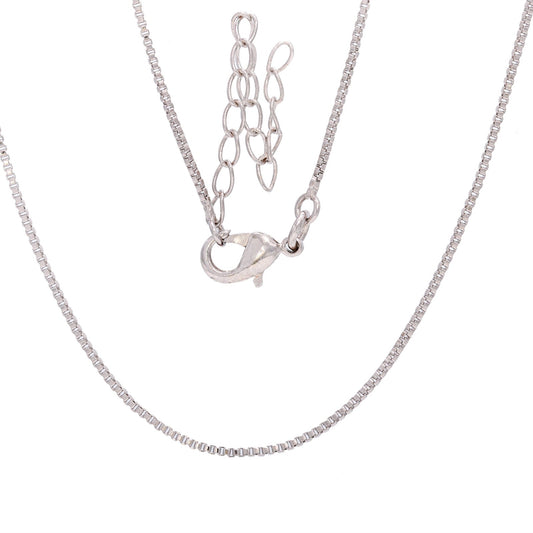 SMOOTH CHAIN - White Rhodium Plated | CODE: LK13