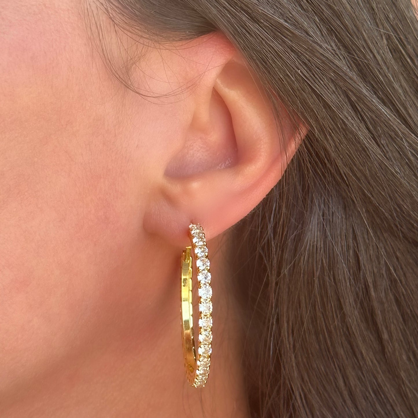 GLAM HOOPS EARRINGS | 18K Gold Plated