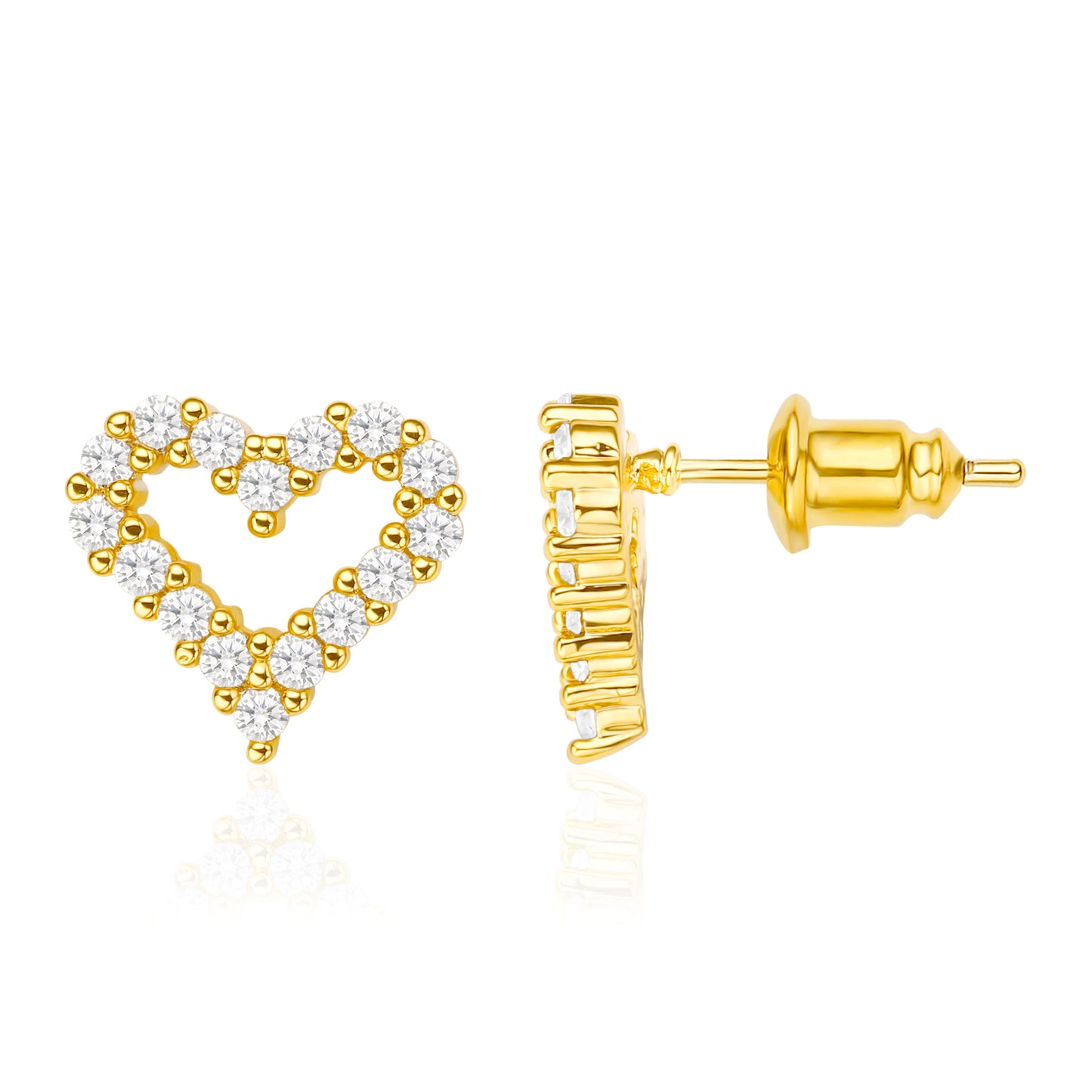 BRYAN'S LOVE OPEN HEART EARRINGS | 18K Gold Plated