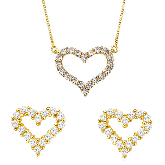 OPEN HEART TIMELESS SET | 18K Gold Plated