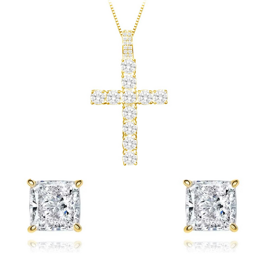 LUXURIOUS CROSS SET | 18K Gold Plated