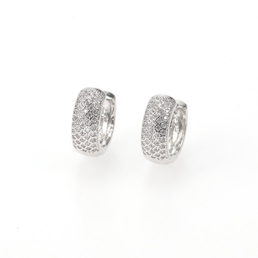 CLASSIC HOOPS | White Rhodium Plated