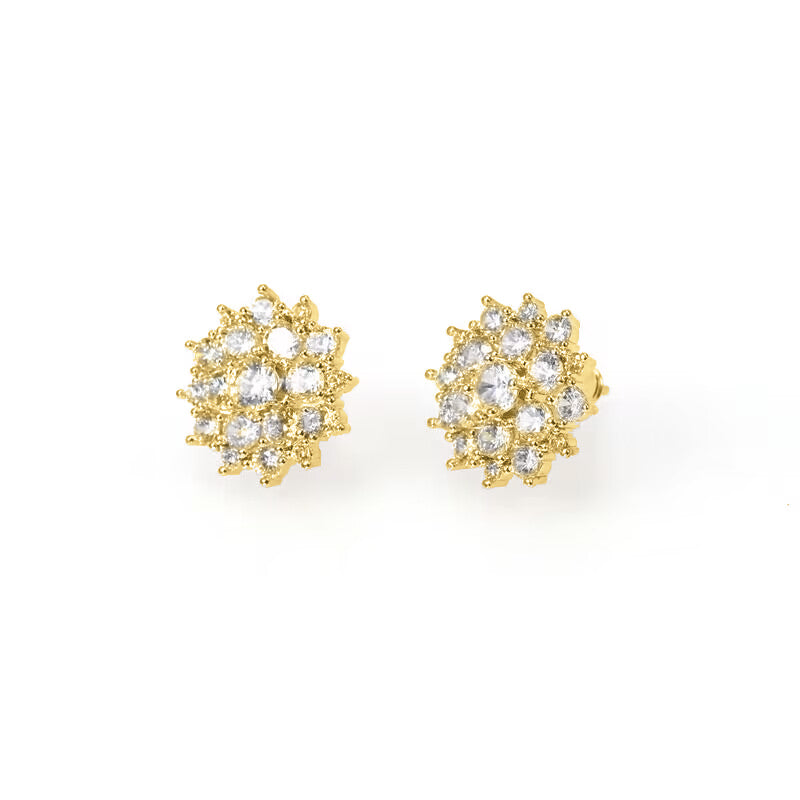 FANCY FLOWER EARRINGS | 18K Gold Plated