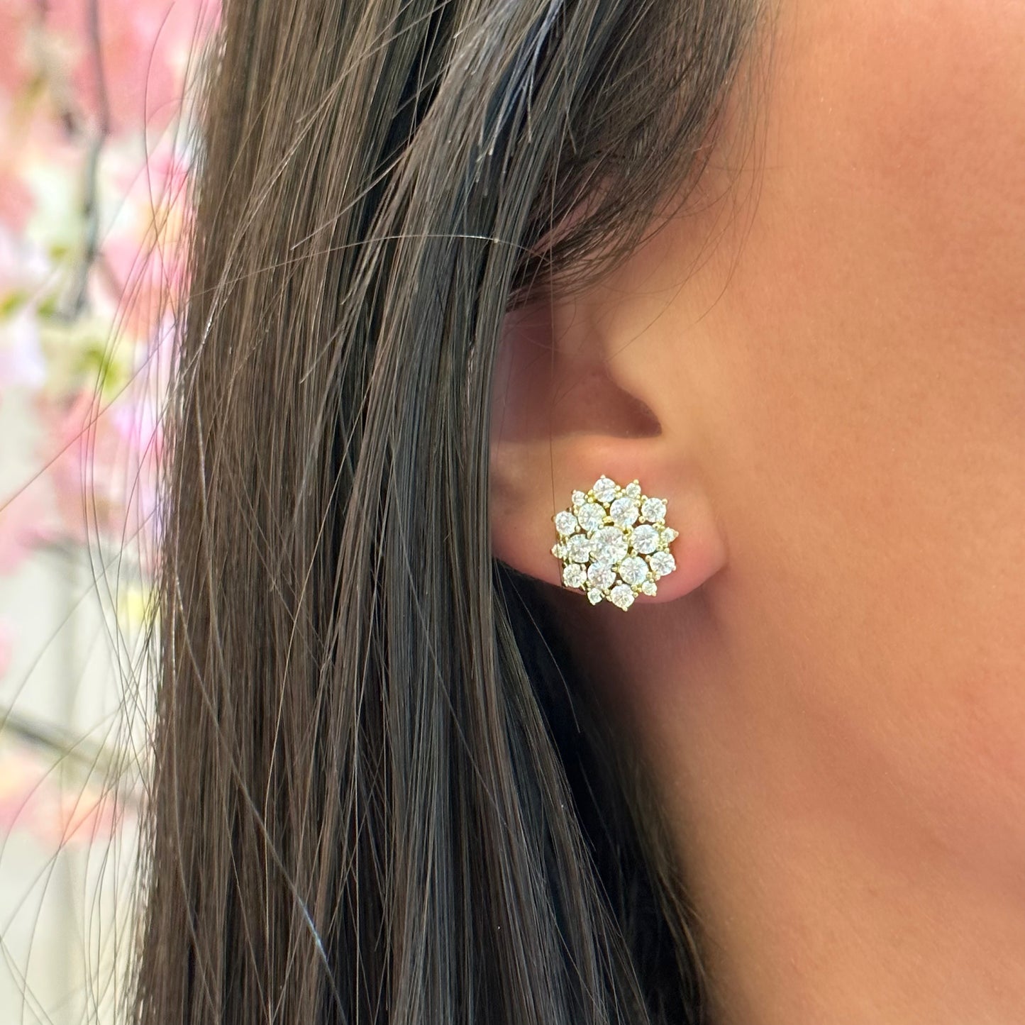 FANCY FLOWER EARRINGS | 18K Gold Plated