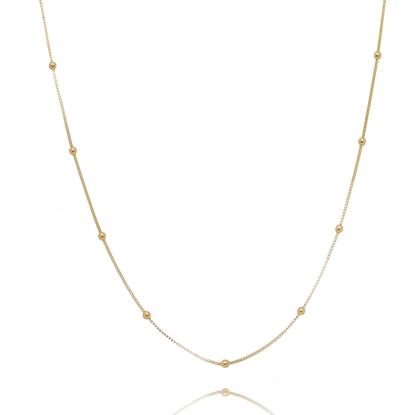 Little Balls Long Necklace Chain 24" Inches | 18k Gold Plated