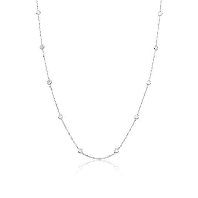 POINTS OF LIGHT NECKLACES | White Rhodium Plated