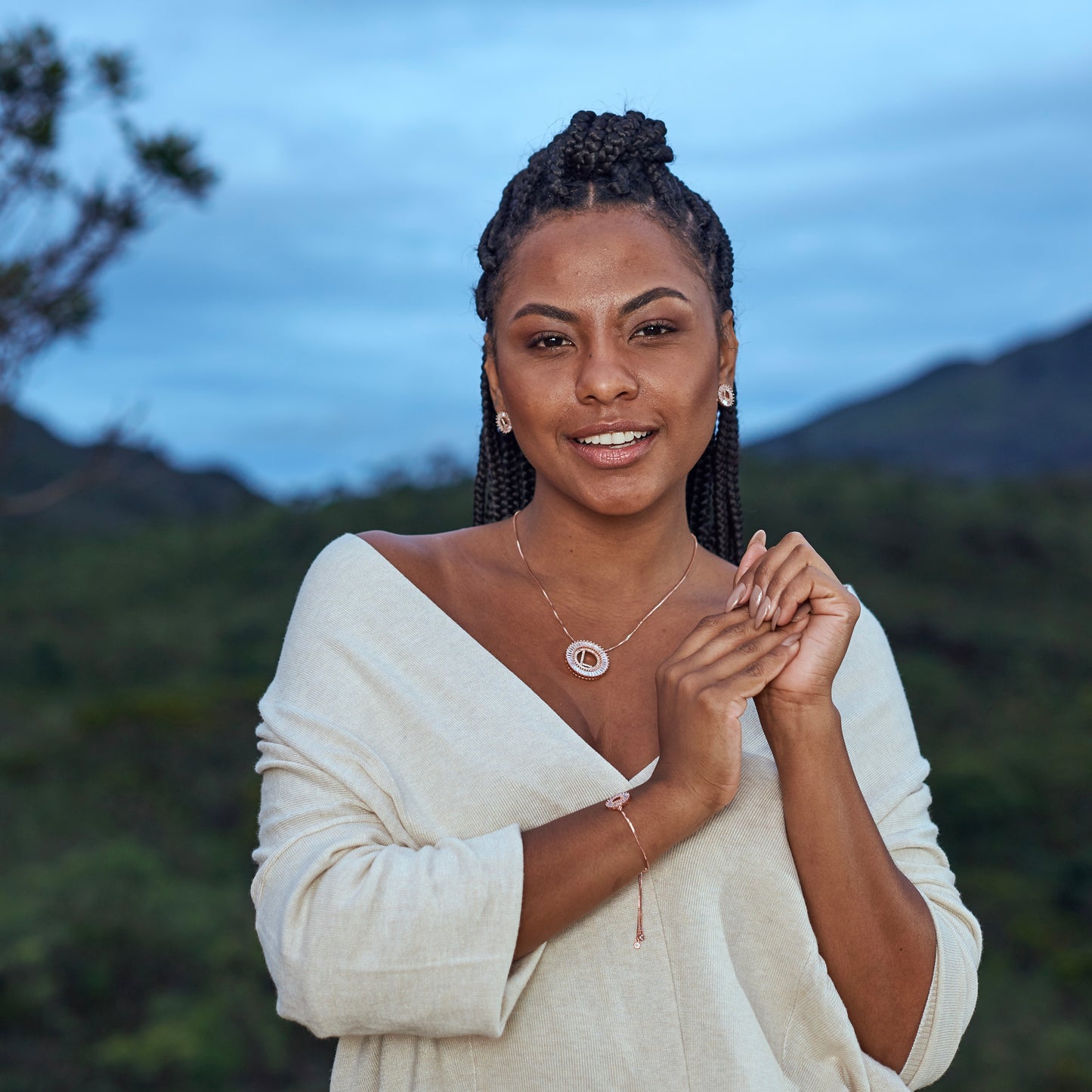 New Mandala Letter Necklace A - Z | ROSE GOLD PLATED