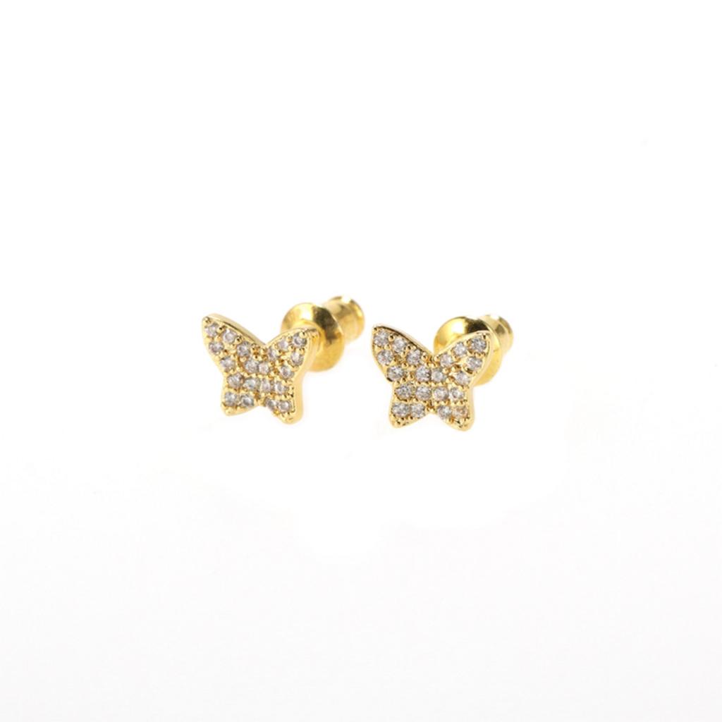 EXTRA SMALL BUTTERFLY EARRINGS | 18K Gold Plated