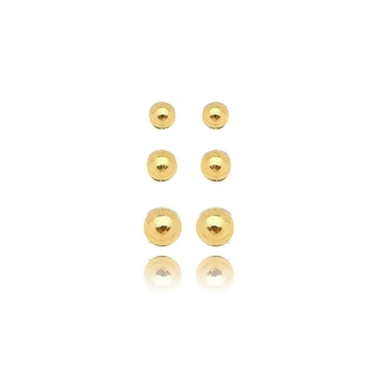 LITTLE BALLS TRIO EARRINGS  | 18K Gold Plated